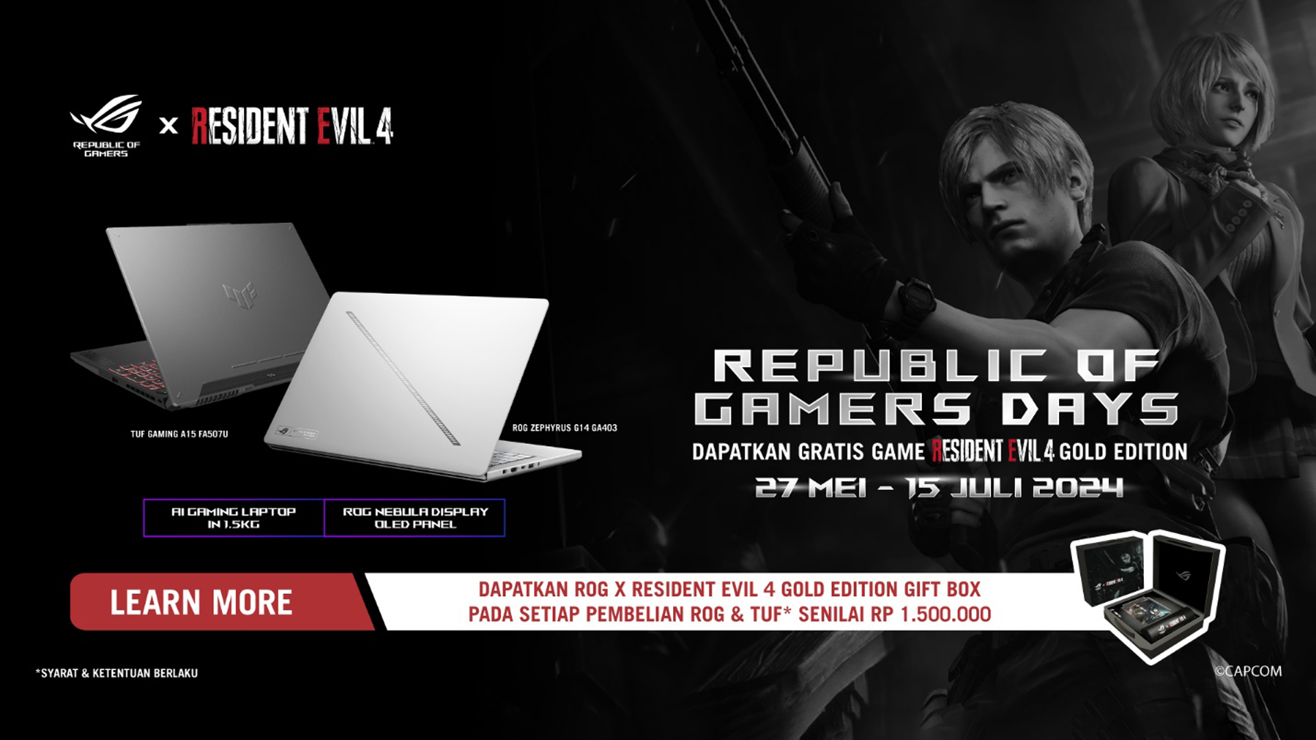 Republic of Gamers Days Hadirkan Kolaborasi dengan Resident Evil 4