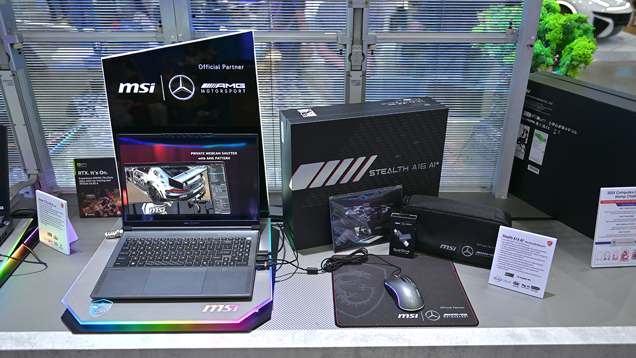 MSI, Computer Show 2025, laptop gaming, teknologi AI, handheld gaming, Prestige 13 AI+, Mercedes-AMG, RTX 50, laptop bisnis, desain laptop