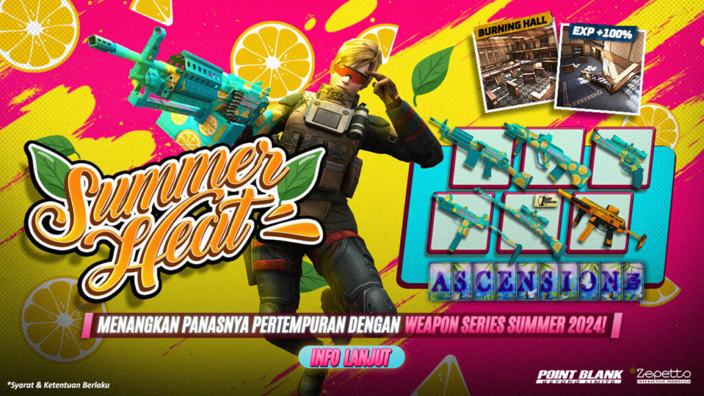 Point Blank hadirkan weapon series Summer 2024, random box eksklusif, set item baru, dan senjata default K-3 gratis untuk semua pemain!