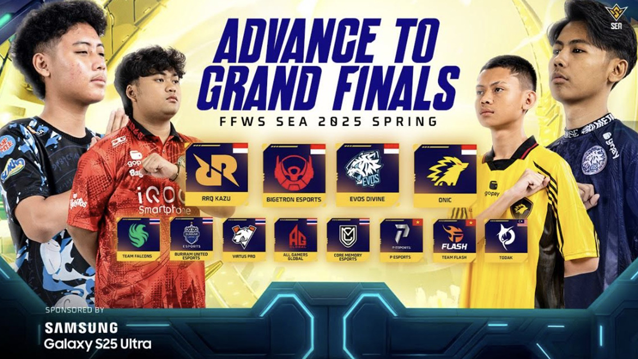 Empat tim Indonesia EVOS, ONIC, RRQ dan Bigetron lolos ke Grand Final FFWS SEA 2025 Spring. Saksikan perjuangan mereka 13–14 Juni di Hanoi, Vietnam.