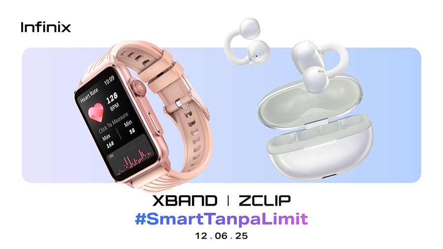 Infinix luncurkan XPAD 20, XBAND, dan ZCLIP pada 12 Juni 2025. Tablet pintar, smartband aktif, dan TWS clip-on hadir untuk gaya hidup digital generasi muda.