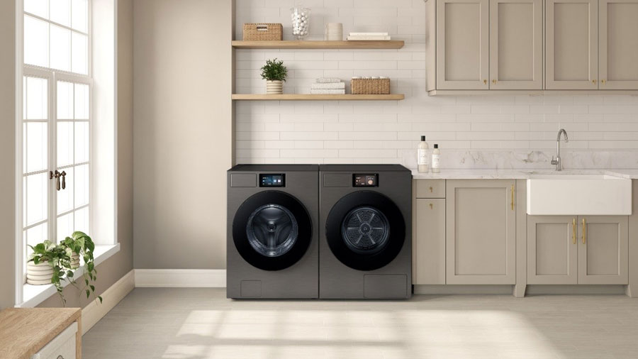 Samsung hadirkan mesin cuci pintar Bespoke AI dengan fitur AI Wash+, AI VRT+, dan AI Wash & Dry untuk pencucian lebih efisien dan personal.