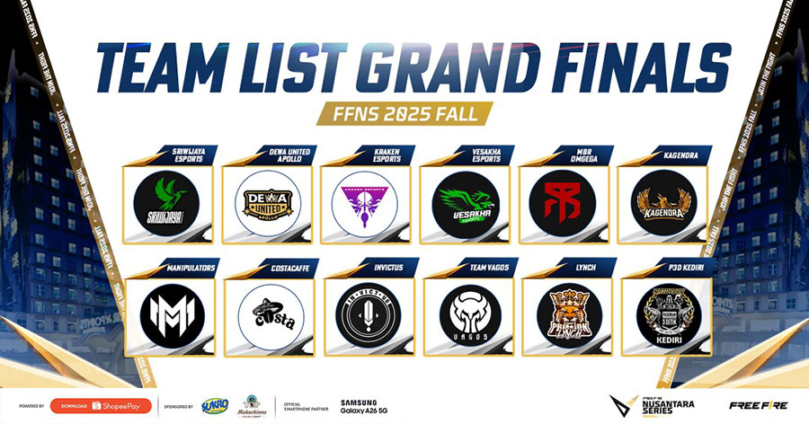 Sembilan tim terbaik dari Play-ins FFNS 2025 Fall siap melaju ke Grand Finals dan memperebutkan tiket ke FFWS SEA 2025 Fall.