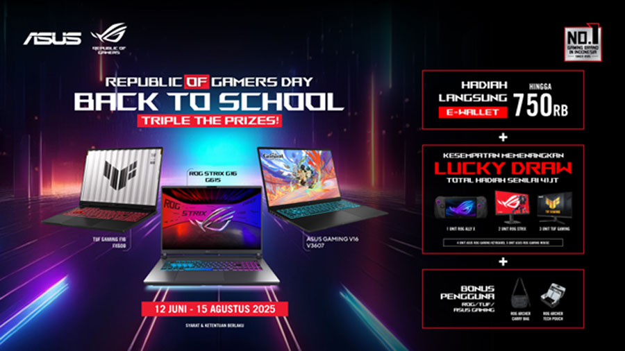 ASUS Gaming V16 hadir di Indonesia dengan prosesor Intel Core 7 240H dan GPU RTX 50 Series. Cocok untuk gamer dan kreator dengan harga terjangkau.