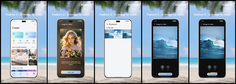 HONOR 400 Series hadir dengan fitur AI Imaging seperti AI Eraser, AI Video, dan Cutout yang bantu pengguna bikin konten kreatif hanya dalam hitungan detik.