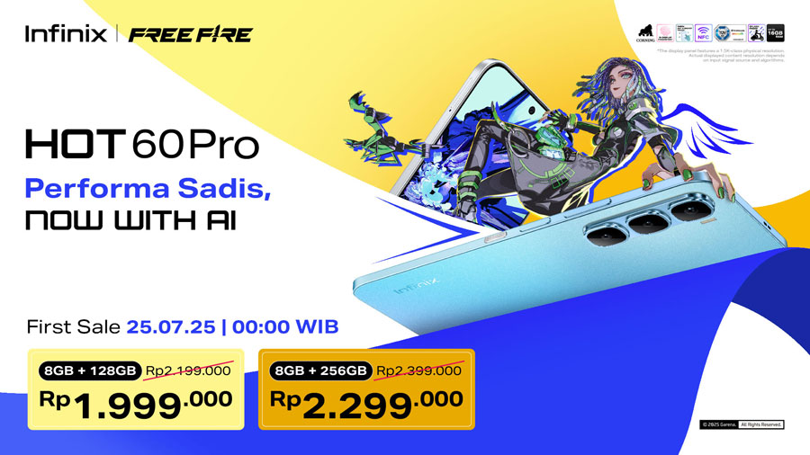 Infinix HOT 60 Pro rilis di Indonesia dengan layar AMOLED 144Hz, Helio G200 pertama, desain ramping, dan fitur AI canggih untuk produktivitas dan hiburan.