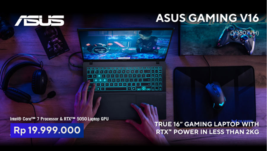 ASUS pimpin pasar laptop RTX 50 series di Indonesia dengan lini ROG, TUF, dan ASUS Gaming. Simak fitur, harga, dan promonya di sini!