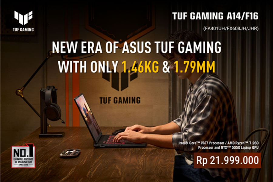 ASUS pimpin pasar laptop RTX 50 series di Indonesia dengan lini ROG, TUF, dan ASUS Gaming. Simak fitur, harga, dan promonya di sini!