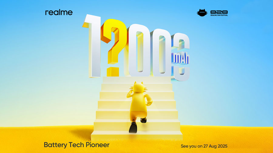 realme siap rayakan 828 Anniversary dengan teknologi baterai 10.000mAh+ anoda silikon dan satu inovasi revolusioner lainnya.