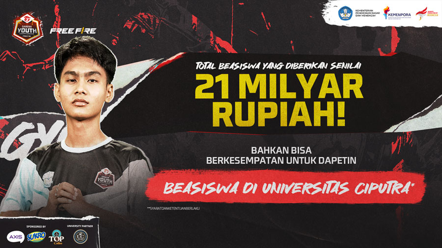 GYC 2025 Free Fire hadir lagi! Turnamen esports pelajar terbesar dengan hadiah beasiswa kuliah Rp21 M & tiket ke FFNS 2026. Daftar sebelum 8 Agustus 2025!