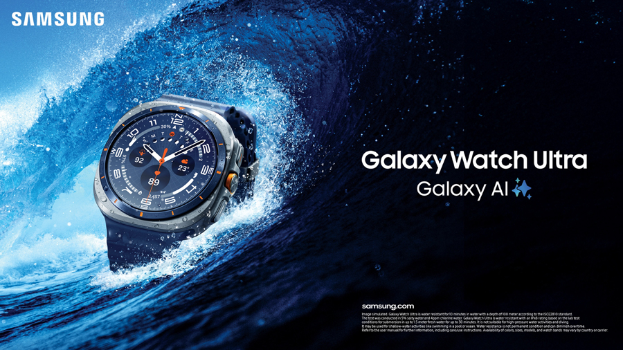 Galaxy Watch Ultra 2025 hadir dengan warna Titanium Blue dan memori 64GB untuk pengalaman olahraga ekstrem dan gaya hidup aktif yang lebih optimal.