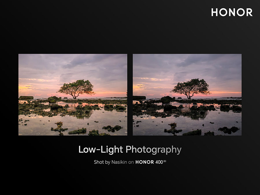 HONOR 400 hadir dengan kamera AI 200MP, AI Super Zoom, dan Night Mode canggih untuk hasil foto traveling yang autentik dan sinematik.