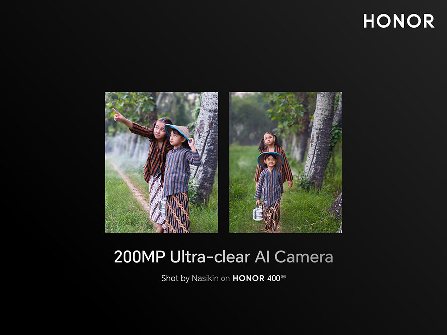 HONOR 400 hadir dengan kamera AI 200MP, AI Super Zoom, dan Night Mode canggih untuk hasil foto traveling yang autentik dan sinematik.