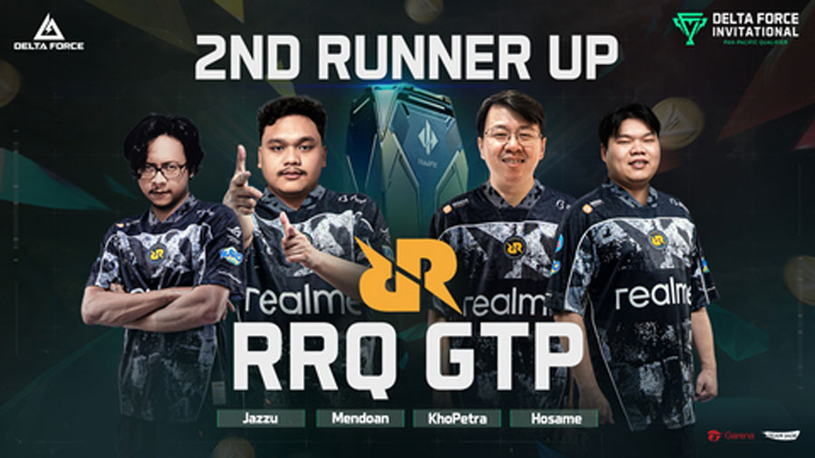 RRQ GTP finis di posisi ketiga Delta Force SEA 2025. Simak hasil turnamen, kolaborasi Garena dengan Infinix, dan event spesial Alan Walker.