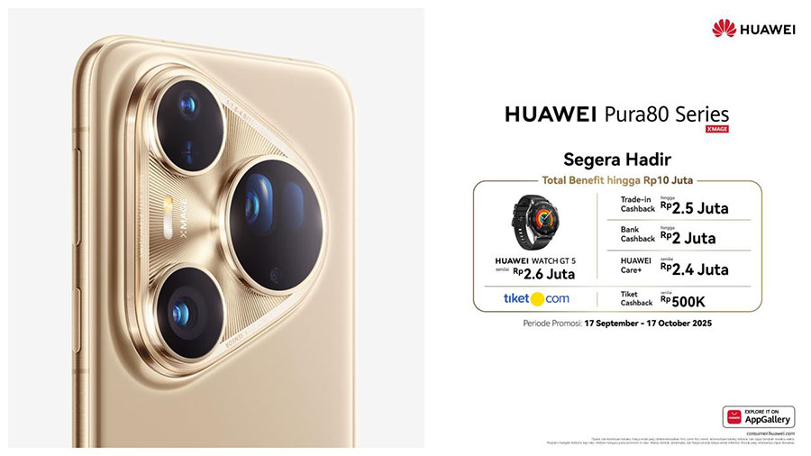 Huawei luncurkan Pura 80 Series di Indonesia, dengan Pura 80 Ultra berteknologi Switchable Dual Telephoto dan skor DXOMARK tertinggi.