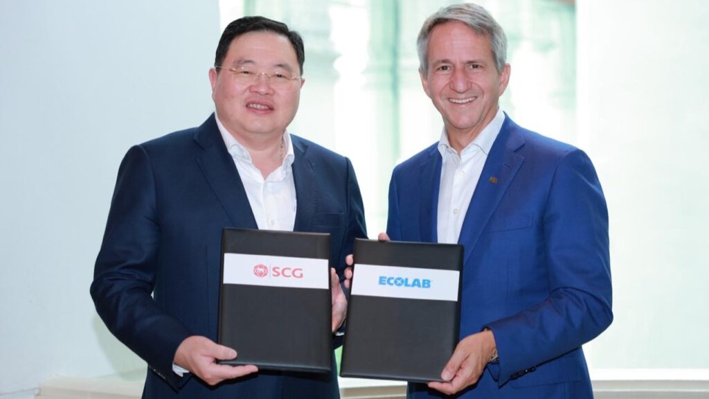 Ecolab dan SCG tandatangani MoU lima tahun untuk tingkatkan efisiensi air, hemat biaya, dan dorong strategi ESG menuju Net Zero.