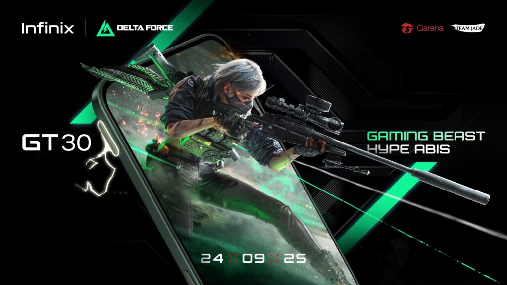 Infinix GT 30 rilis di Indonesia 25 September 2025. Smartphone AI gaming ini hadir dengan chipset Dimensity 7400 5G, layar 144Hz, dan desain Cyber Mecha.
