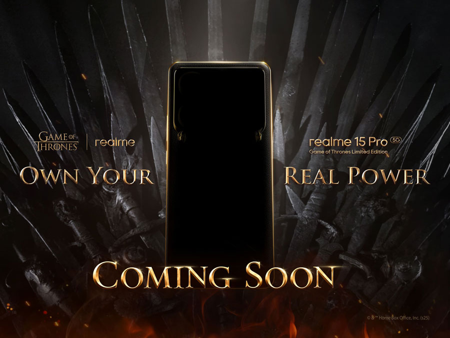 realme hadirkan smartphone edisi Game of Thrones dengan desain imersif, fitur unik dragonfire, dan konsep "Own Your Real Power".