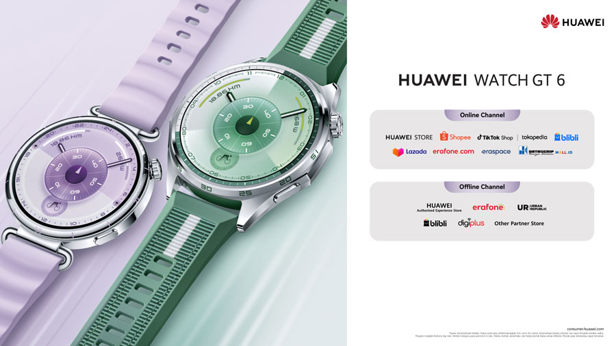 HUAWEI WATCH GT 6 Series hadir dengan baterai hingga 21 hari, fitur olahraga outdoor profesional, dan desain fashion premium mulai Rp3,5 jutaan.