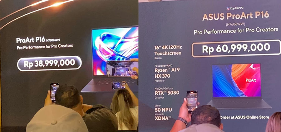 ASUS menghadirkan ProArt P16, laptop AI dengan prosesor AMD Ryzen AI 9 HX 370 dan GPU RTX 5080, dirancang untuk kreator profesional dan desainer modern.
