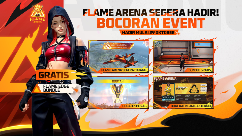 Free Fire rilis update “Flame Arena” jelang FFWS 2025 Jakarta. Hadirkan sistem loadout baru, karakter Nero, dan event spesial penuh kejutan.