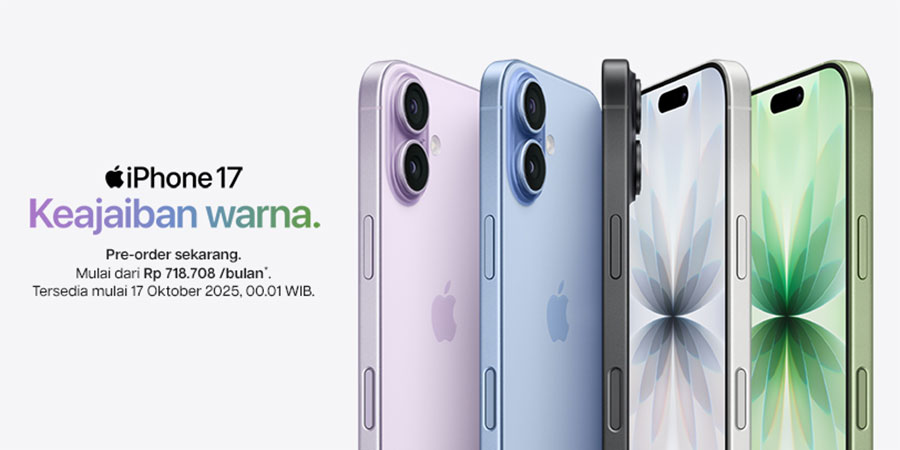 Erajaya Retail Group resmi membuka pre-order iPhone 17 Series di Indonesia dengan penawaran eksklusif, fitur canggih, dan desain baru yang lebih tangguh.