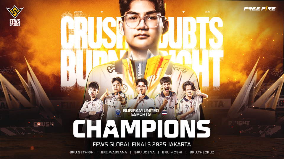 Buriram United Esports menjuarai FFWS Global Finals 2025 Jakarta, sementara Indonesia belum berhasil meraih gelar. FFWS juga mencatatkan rekor dunia GUINNESS.