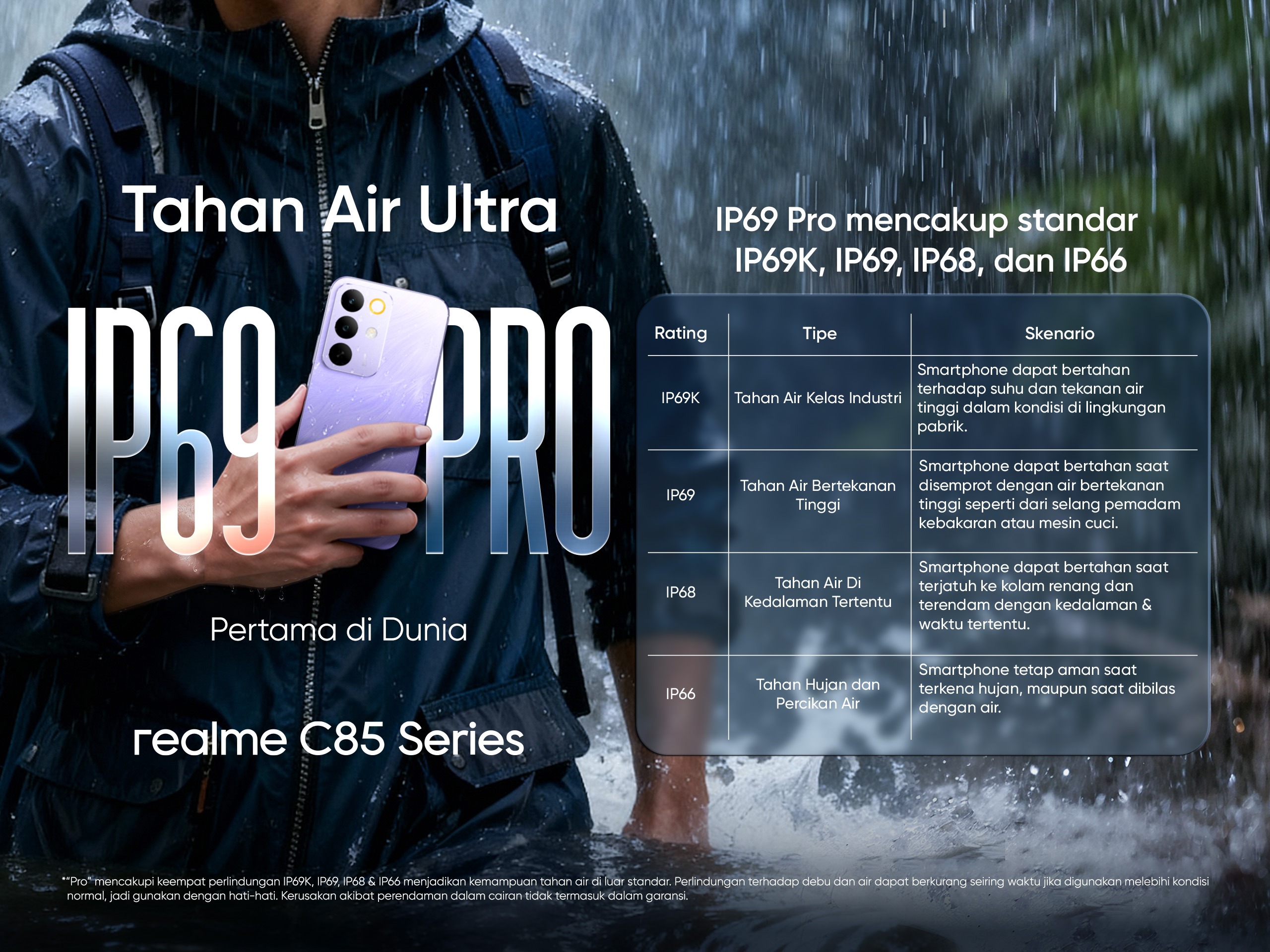 realme C85 Series, dengan baterai 7000mAh dan ketahanan air IP69 Pro, siap meluncur di Indonesia pada 26 November 2025, dan mencetak rekor dunia.