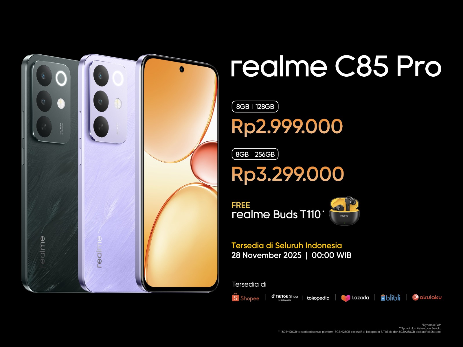 realme C85 Series hadir dengan ketahanan air IP69 Pro, baterai 7000mAh, dan kamera AI 50MP, menawarkan performa dan durabilitas di kelas harga 2 & 3 jutaan.