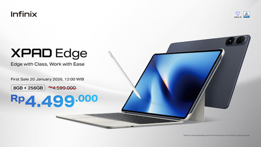 Infinix EDGE Series resmi meluncur di Indonesia. Hadirkan NOTE Edge dan XPAD Edge dengan desain ultra tipis, performa 5G, serta baterai besar.