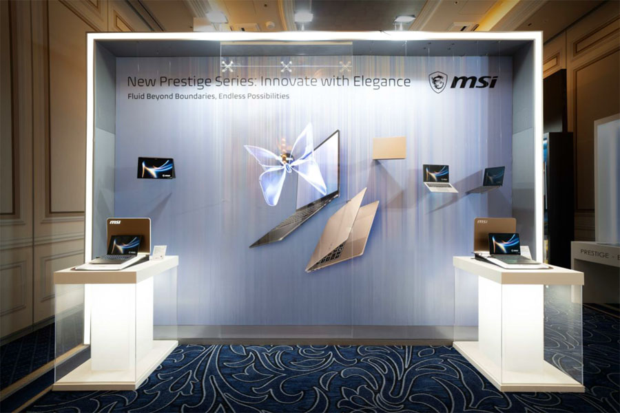 MSI meluncurkan Prestige terbaru untuk produktivitas serta Raider, Stealth, Crosshair, dan Claw 8 AI+ edisi Glacier Blue di CES 2026.