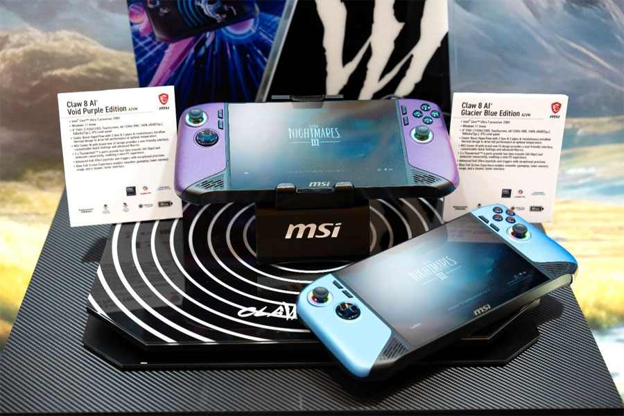 MSI meluncurkan Prestige terbaru untuk produktivitas serta Raider, Stealth, Crosshair, dan Claw 8 AI+ edisi Glacier Blue di CES 2026.
