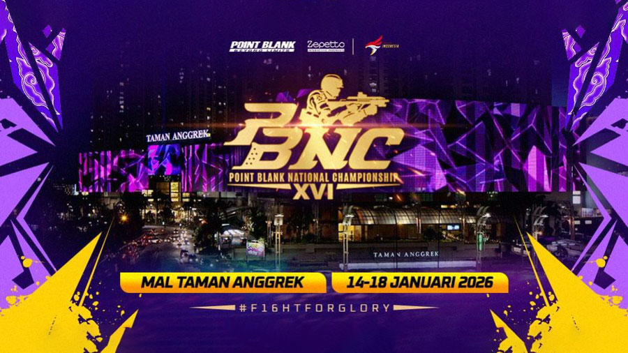 PBNC XVI digelar 14–18 Januari 2026 di Mal Taman Anggrek, Jakarta Barat. Simak jadwal, format, hingga Event Vote Winner jelang turnamen.
