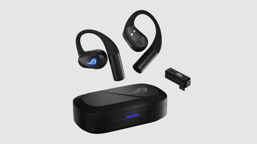 ROG Cetra Open Wireless hadir untuk gaming & aktivitas: dual mode Bluetooth/ROG SpeedNova 2.4GHz, audio hi-res 14,2mm DLC, IPX5, baterai 16 jam.