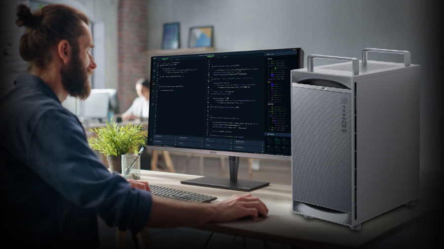 ASUS pamerkan ExpertCenter Pro ET900N G3 di CES 2026. Superkomputer AI desktop berbasis NVIDIA GB300, memori terpadu 775GB, konektivitas kelas data center.