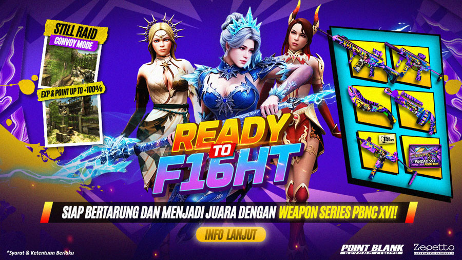 Point Blank Indonesia rilis Rank Up Reward 6–19 Jan 2026, migrasi ke Z-Launcher sebelum 10 Feb 2026, dan skin eksklusif PBNC XVI.