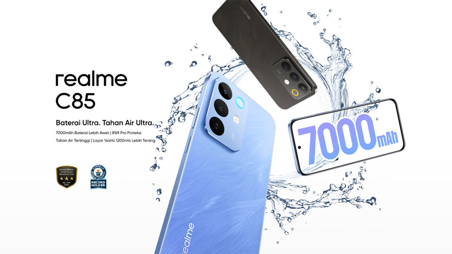 realme menutup roadshow C85 Series di Medan, Manado, Surabaya, dan Bali lewat CSR 1.000 paket ganti oli gratis untuk driver ojol.