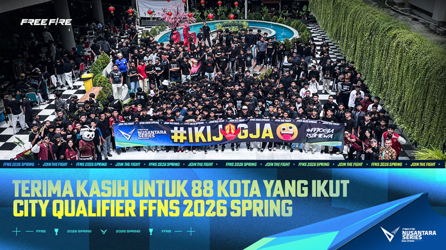 Grand Finals FFNS 2026 Spring akan digelar di Palembang pada April 2026. Sebanyak 12 tim terbaik Free Fire Indonesia siap bertarung menuju FFWS SEA.