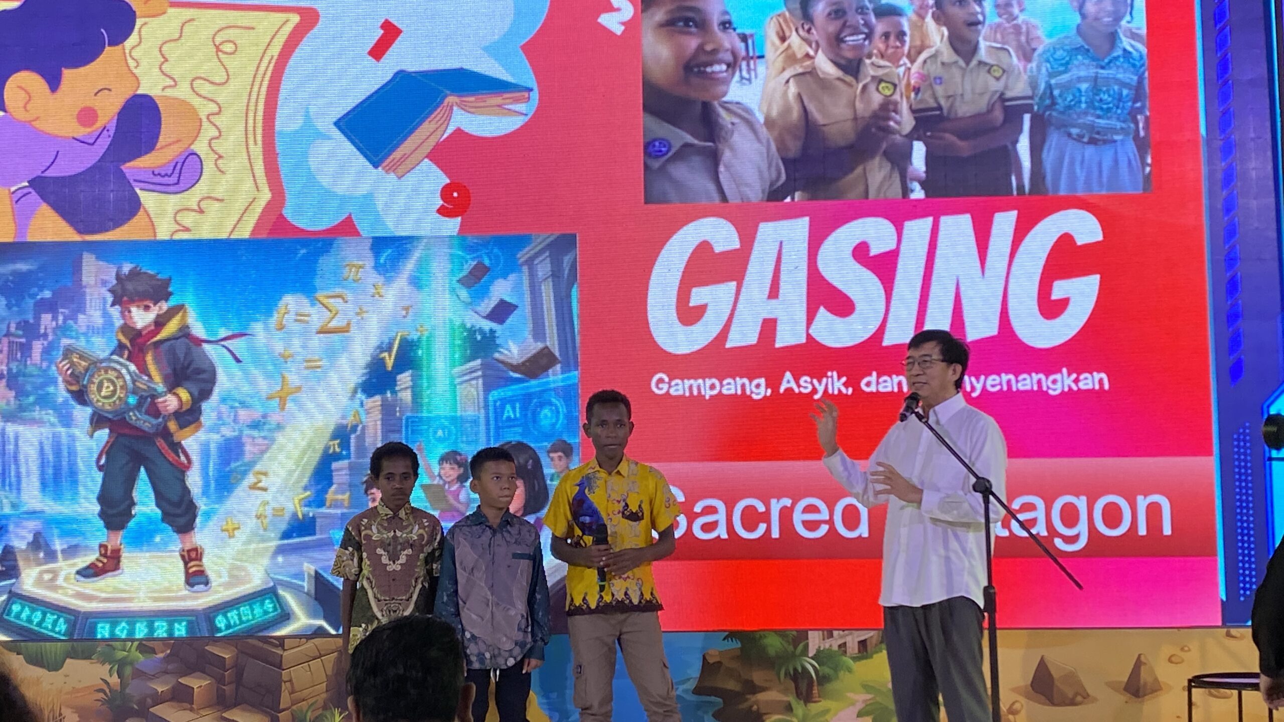 Telkomsel dan INA AI luncurkan paket bundel Sacred Octagon dengan kuota internet. Solusi belajar matematika interaktif dan ramah anak