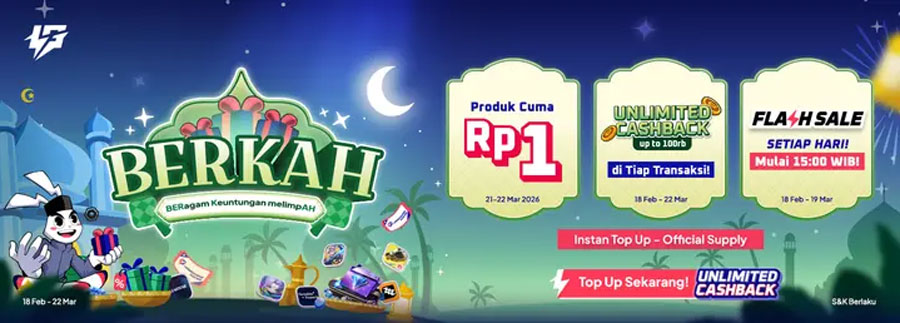 Lapakgaming hadirkan promo Ramadan 2026 dengan 70+ metode pembayaran, garansi uang kembali, dan diskon hingga 90% untuk gamer Indonesia.