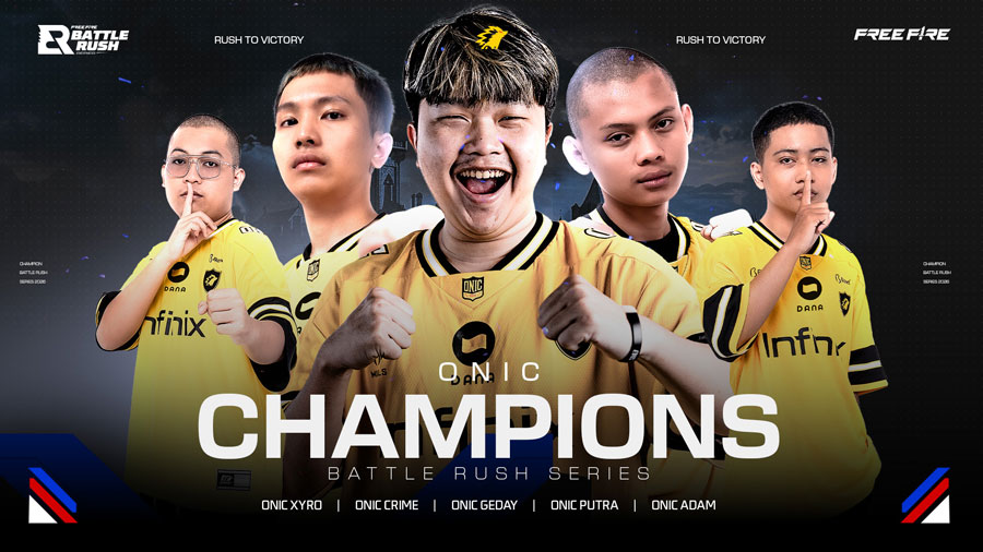 ONIC berhasil juara Free Fire Battle Rush Series 2026 usai Booyah di ronde ke-6. Simak perjalanan kemenangan dan hasil Grand Final lengkapnya.