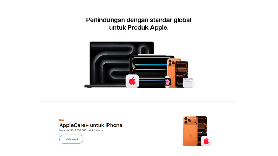 iBox kini menghadirkan AppleCare+ di Indonesia, layanan perlindungan perangkat Apple dengan garansi tambahan dan perlindungan kerusakan tidak disengaja.