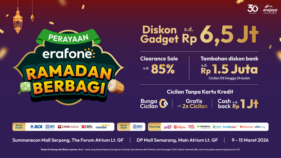 Erajaya Digital menggelar empat event teknologi serentak di Jakarta, Makassar, Tangerang, dan Semarang dengan promo gadget, hiburan, serta pengalaman interaktif