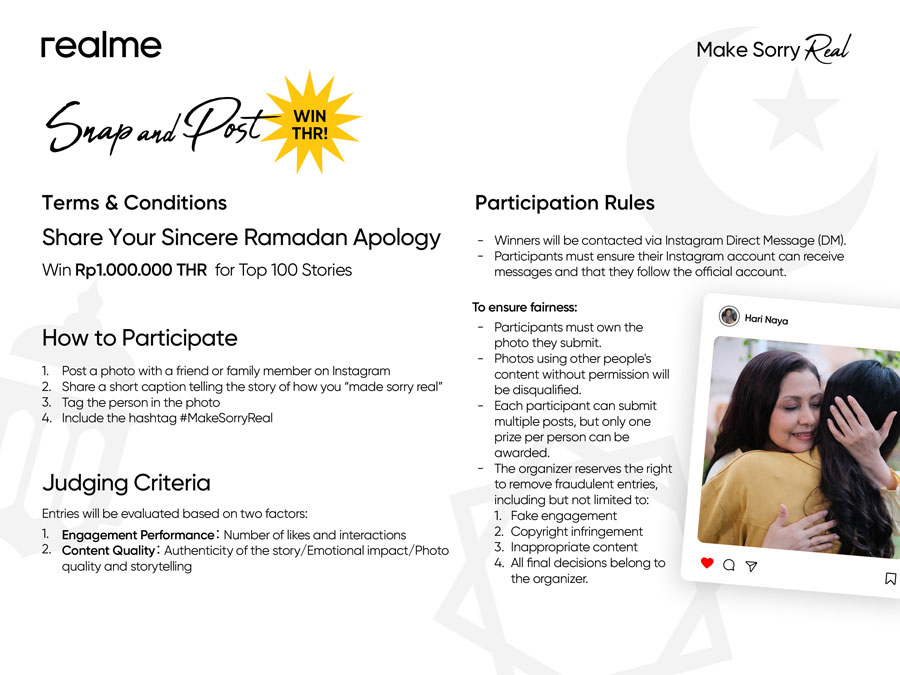 realme hadirkan kampanye Ramadan 2026 “Make Sorry Real” dan promo realme 16 Series 5G untuk temani momen kebersamaan selama Ramadan.