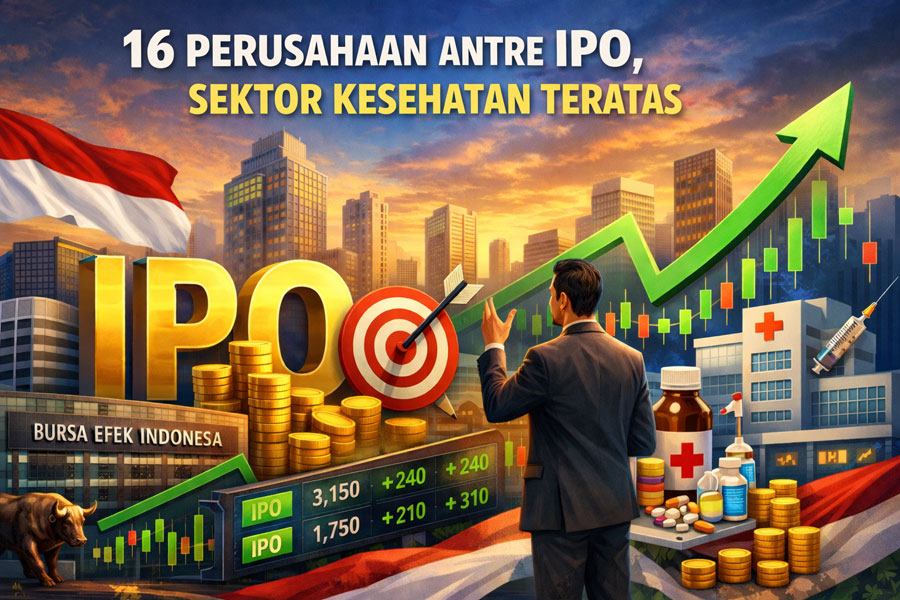 BEI mencatat 16 perusahaan antre IPO per April 2026. Sektor kesehatan mendominasi, sementara pipeline EBUS dan rights issue juga tetap aktif.