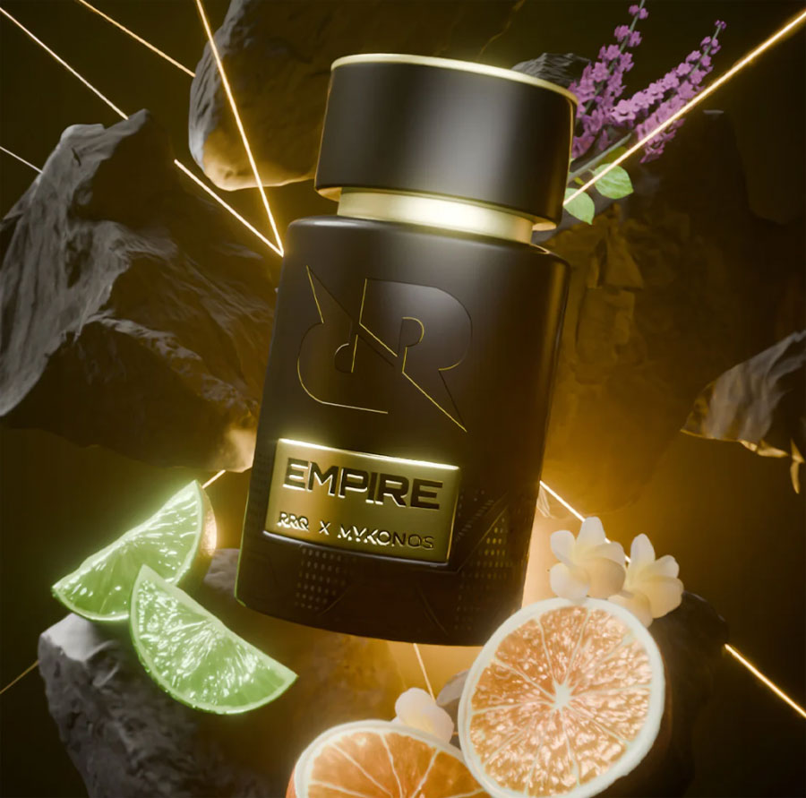 RRQ dan Mykonos meluncurkan EMPIRE, parfum esports dengan aroma citrus, tropical, woody yang merepresentasikan identitas gamer modern.