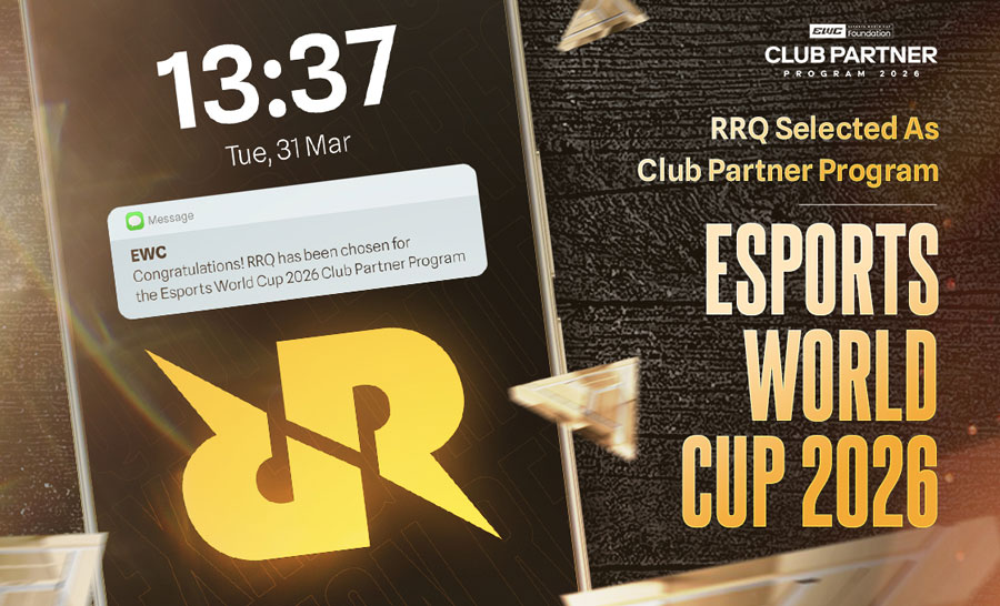 Team RRQ kembali terpilih dalam EWC Club Partner Program 2026, mempertegas posisinya sebagai salah satu organisasi esports terbesar di Asia Tenggara.