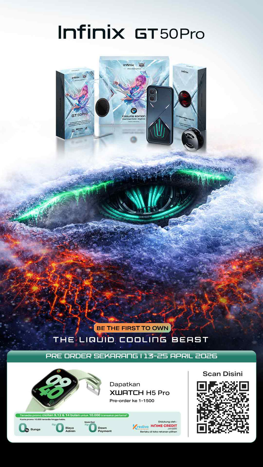 Infinix GT 50 Pro siap meluncur dengan teknologi liquid cooling terbaru untuk performa gaming lebih stabil, responsif, dan minim throttling.