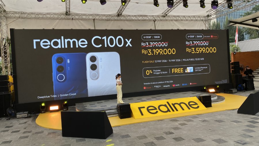 realme C100 Series hadir di Indonesia dengan baterai hingga 8000mAh, durabilitas tangguh, desain stylish, dan harga terjangkau.