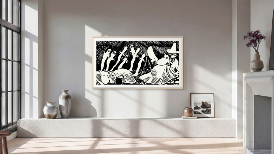 Samsung Art Store luncurkan koleksi seni Moomin eksklusif, menghadirkan dunia Moominvalley langsung ke rumah lewat Samsung Art TV 2026.